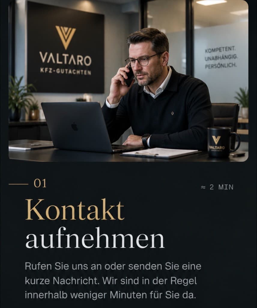 VALTARO Kfz-Gutachter bei der telefonischen Schadenaufnahme